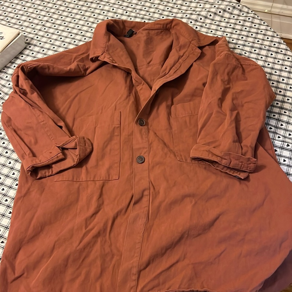 Brown FashionNova shacket size 3x